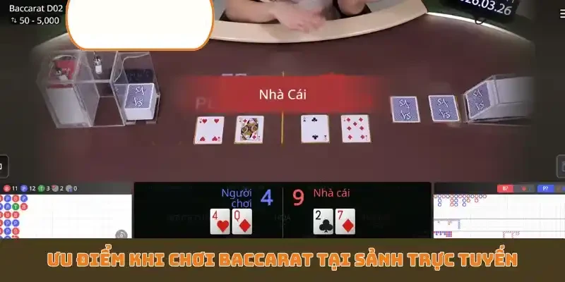 Ưu điểm khi chơi Baccarat tại sảnh trực tuyến