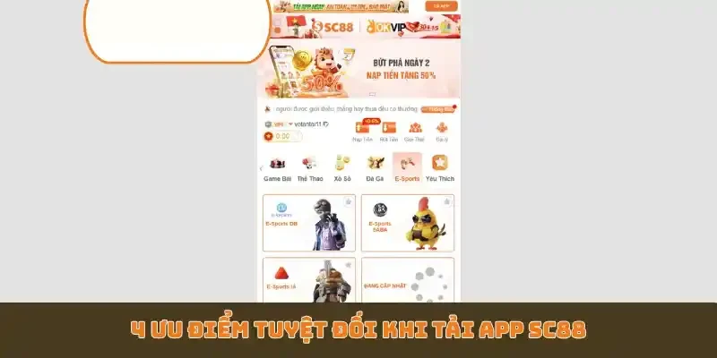 4 ưu điểm tuyệt đối khi tải app SC88