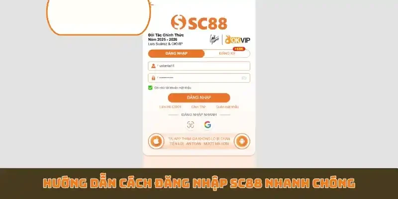 Hướng dẫn cách đăng nhập SC88 nhanh chóng
